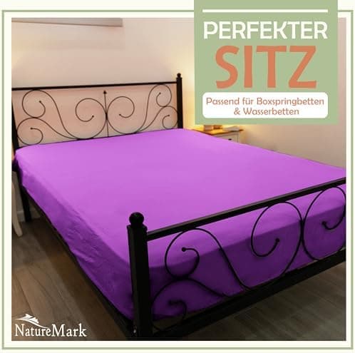 NatureMark Mikrofaser-Spannbettlaken 90x200–100x200 cm, türkis