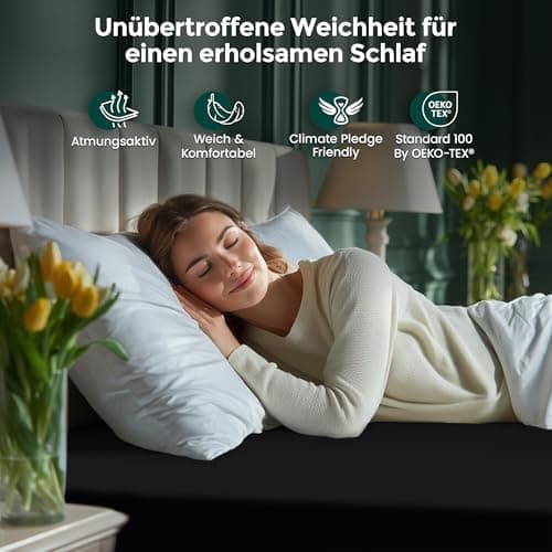 Utopia Bedding Spannbettlaken 120 x 200 cm für Matratzen bis 30 cm – gebürstete Mikrofaser, OEKO‑TEX® STANDARD 100