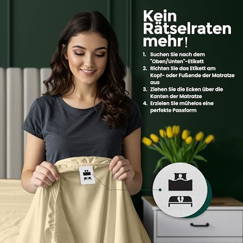 Utopia Bedding Spannbettlaken 120 x 200 cm für Matratzen bis 30 cm – gebürstete Mikrofaser, OEKO‑TEX® STANDARD 100