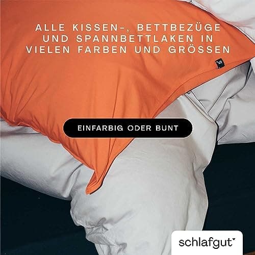 Schlafgut Pure Spannbettlaken 90x200 bis 100x220 cm – 95% Bio-Baumwolle & 5% Elasthan, Oeko-TEX zertifiziert – passend f