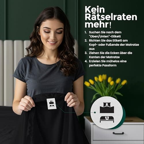 Utopia Bedding Spannbettlaken 120 x 200 cm für Matratzen bis 30 cm – gebürstete Mikrofaser, OEKO‑TEX® STANDARD 100