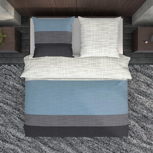 LARAWELL Bettwäsche-Set 135x200 Baumwolle