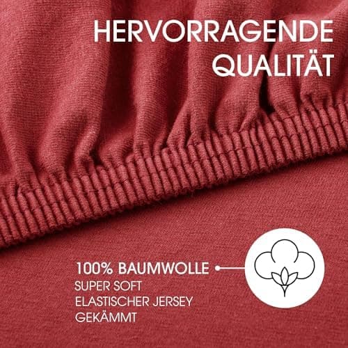 CelinaTex Jersey-Spannbettlaken 90x200–100x200 cm bis 26 cm Matratzenhöhe | 100% gekämmte Baumwolle | OEKO‑TEX STANDARD
