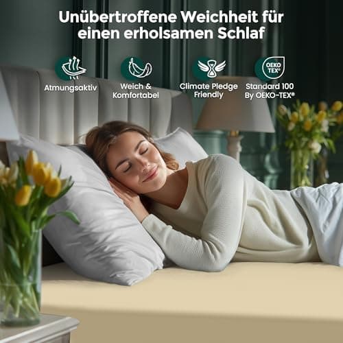 Utopia Bedding Spannbettlaken 120 x 200 cm für Matratzen bis 30 cm – gebürstete Mikrofaser, OEKO‑TEX® STANDARD 100