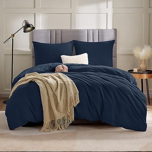 WAVVE Bettwäsche 135x200 – 4‑teiliges Mikrofaser‑Set Anthrazit (inkl. 2×80×80 cm Kissenbezüge) mit Reißverschluss, OEKO‑