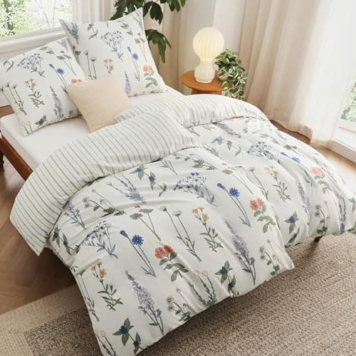 BEDSURE Bettwäsche-Set 135x200 (4-teilig) – Wendebettwäsche OEKO-TEX STANDARD 100 mit Reißverschluss, 2×80x80 Kissenbezü