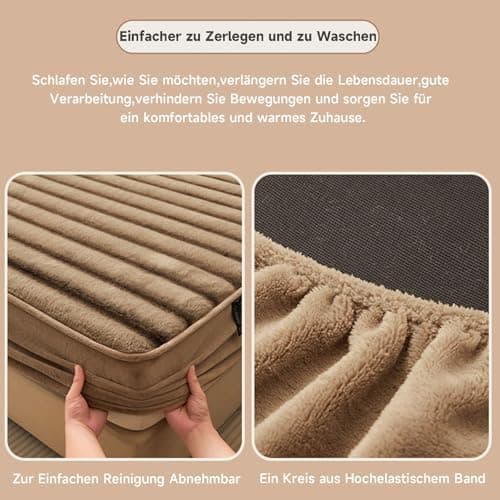Spannbettlaken Kaninchen-Plüsch – Ultraweiches, winterwarmes Spannbettlaken 120x200cm (Bettlaken + Kissenbezug)