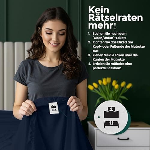 Utopia Bedding Spannbettlaken 120 x 200 cm für Matratzen bis 30 cm – gebürstete Mikrofaser, OEKO‑TEX® STANDARD 100