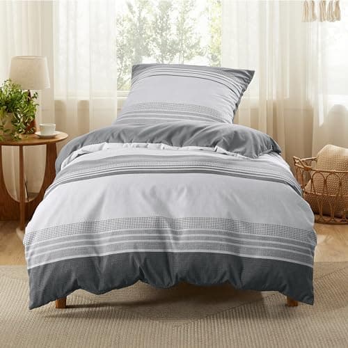 BEDSURE Bettwäsche-Set 135x200 (4-teilig) – Wendebettwäsche OEKO-TEX STANDARD 100 mit Reißverschluss, 2×80x80 Kissenbezü