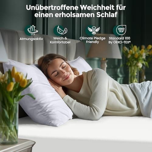 Utopia Bedding Spannbettlaken 120 x 200 cm für Matratzen bis 30 cm – gebürstete Mikrofaser, OEKO‑TEX® STANDARD 100