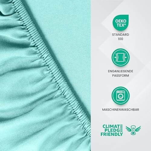 Utopia Bedding Spannbettlaken 180×200 cm – Grau, gebürstete Polyester‑Mikrofaser, OEKO‑TEX zertifiziert