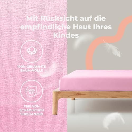 Soft Dream Spannbettlaken 90x200 cm Dunkelgrau – 100% gekämmte Baumwolle Jersey – für Kinder- & Juniorbett