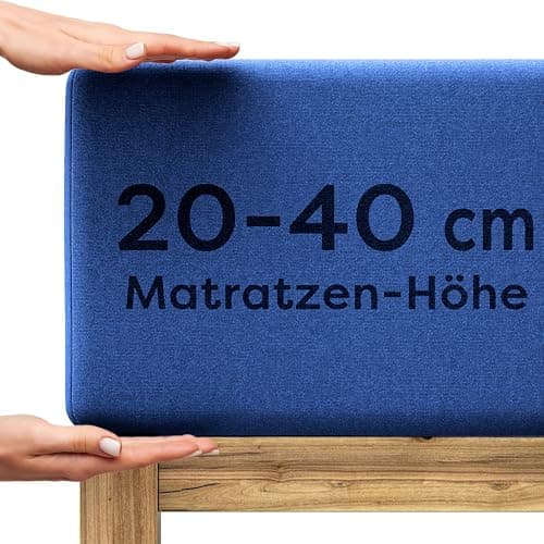 Wolkenfeld Spannbettlaken 180x200–200x220 cm | Premium Jersey-Baumwolle mit 5% Lycra | Für Matratzen bis 40 cm – Anthraz