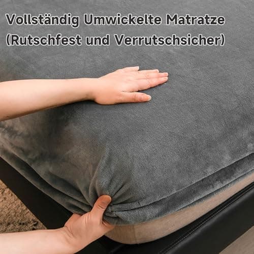 Fleece-Spannbettlaken (Milchsamt) – Kuscheliges Bettlaken für Einzelbett 120x200 cm