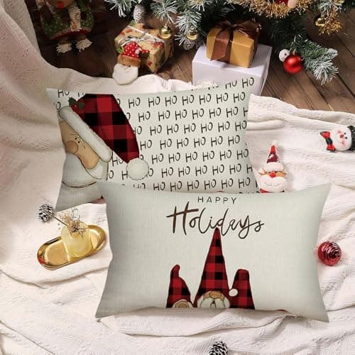 4er Set Kissenbezüge Weihnachten 40×80 cm – festliche Kissenhüllen für Sofa & Wohnzimmer