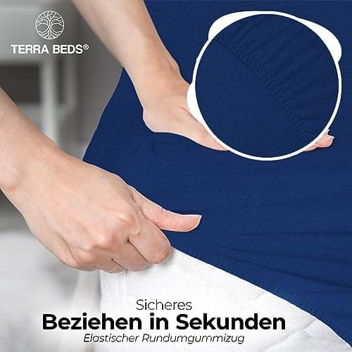 Premium Spannbettlaken 140x200–160x200 cm | 100% Baumwoll‑Jersey 160 g/m² | OEKO‑TEX MADE IN GREEN | 10 Farben