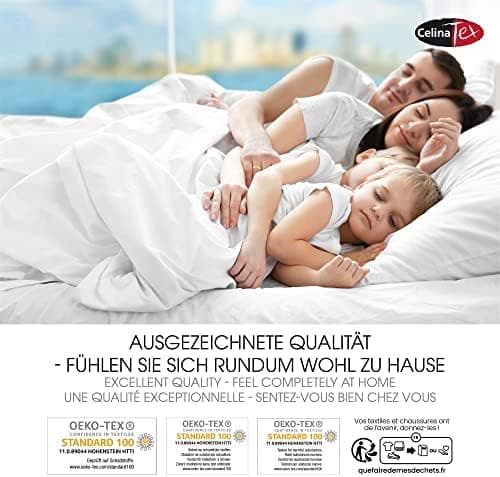 CelinaTex Jersey-Spannbettlaken 90x200–100x200 cm bis 26 cm Matratzenhöhe | 100% gekämmte Baumwolle | OEKO‑TEX STANDARD
