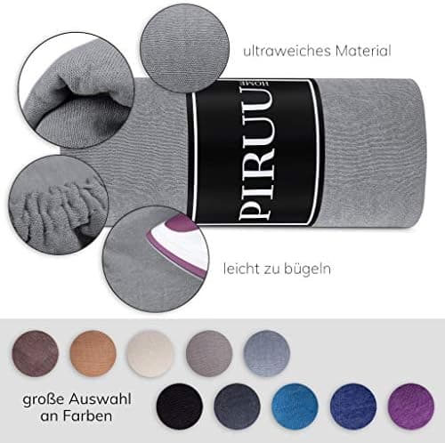 Jersey-Spannbettlaken aus Baumwolle – elastisch & extra weich, Beige (90 x 200 cm)