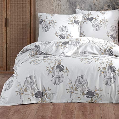 Buymax® Bettwäsche 200x200 3‑teilig (inkl. 2 x 80x80) – 100% Baumwolle Renforcé, OEKO‑TEX STANDARD 100