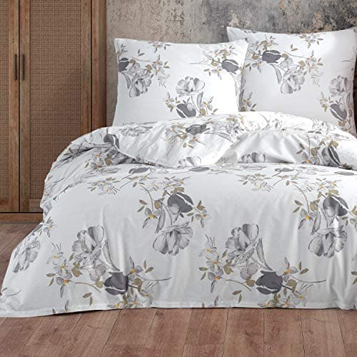 Buymax® Bettwäsche 200x200 3‑teilig (inkl. 2 x 80x80) – 100% Baumwolle Renforcé, OEKO‑TEX STANDARD 100