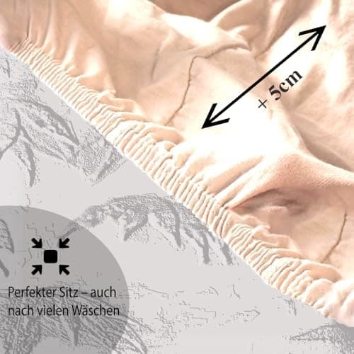 120x200 cm Jersey-Spannbettlaken – 100% Baumwolle, Weiß