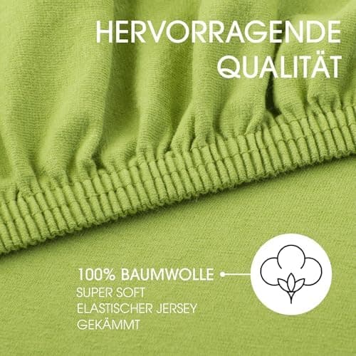 CelinaTex Jersey-Spannbettlaken 90x200–100x200 cm bis 26 cm Matratzenhöhe | 100% gekämmte Baumwolle | OEKO‑TEX STANDARD