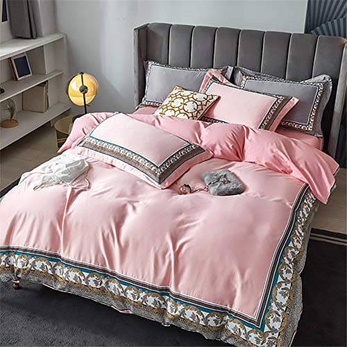 AB Version Bettwäsche-Set 4‑teilig – Pure Cotton Washed Silk, einfarbig für 1,5 m Bett