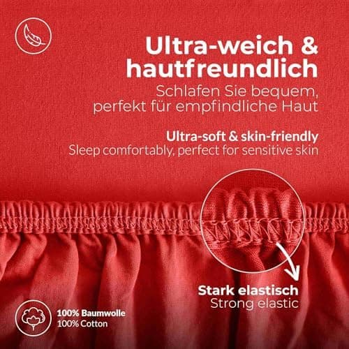etérea Jersey-Spannbettlaken 80x200 cm Weiß – 100% Baumwolle, OEKO-TEX MADE IN GREEN & STANDARD 100