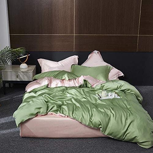 Tencel Bettwäsche-Set, 4-teilig (200×200 cm) – seidenweich & atmungsaktiv, Matcha Grün