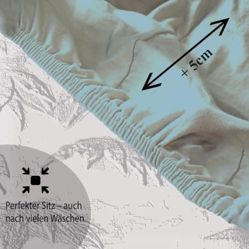 120x200 cm Jersey-Spannbettlaken – 100% Baumwolle, Weiß