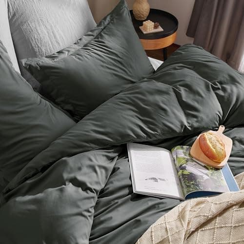 WAVVE Bettwäsche 135x200 – 4‑teiliges Mikrofaser‑Set Anthrazit (inkl. 2×80×80 cm Kissenbezüge) mit Reißverschluss, OEKO‑