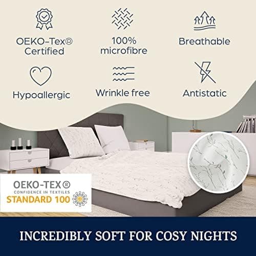 sleepwise Bettwäsche 135x200 Mikrofaser – ÖKO‑TEX zertifiziert, bügelfrei & knitterfrei, 2‑tlg. (inkl. 80x80 cm Kissenbe
