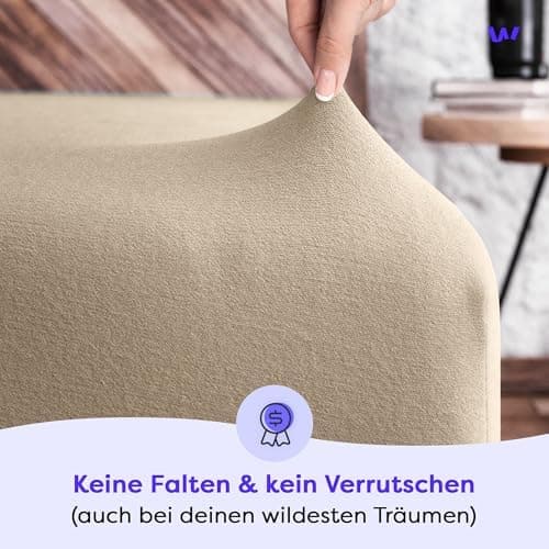 Wolkenfeld Spannbettlaken 180x200–200x220 cm | Premium Jersey-Baumwolle mit 5% Lycra | Für Matratzen bis 40 cm – Anthraz