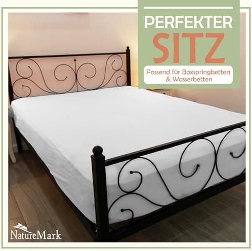 NatureMark Mikrofaser-Spannbettlaken 90x200–100x200 cm, türkis