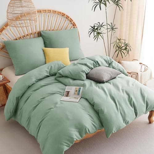 WAVVE Bettwäsche 135x200 – 4‑teiliges Mikrofaser‑Set Anthrazit (inkl. 2×80×80 cm Kissenbezüge) mit Reißverschluss, OEKO‑