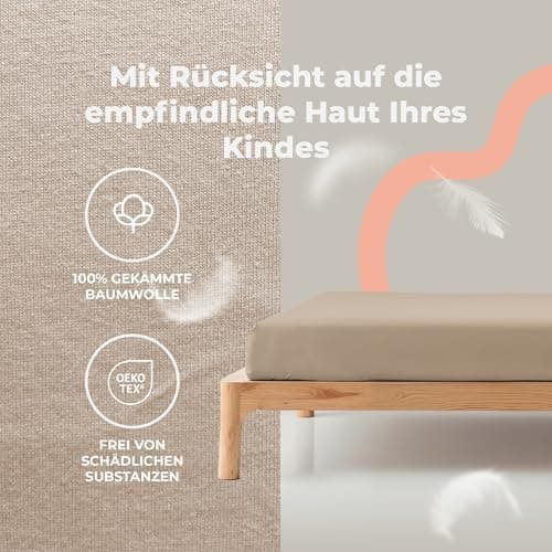 Soft Dream Spannbettlaken 90x200 cm Dunkelgrau – 100% gekämmte Baumwolle Jersey – für Kinder- & Juniorbett