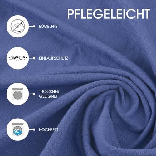 CelinaTex Jersey-Spannbettlaken 90x200–100x200 cm bis 26 cm Matratzenhöhe | 100% gekämmte Baumwolle | OEKO‑TEX STANDARD