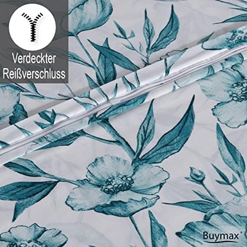 Buymax® Bettwäsche 200x200 3‑teilig (inkl. 2 x 80x80) – 100% Baumwolle Renforcé, OEKO‑TEX STANDARD 100