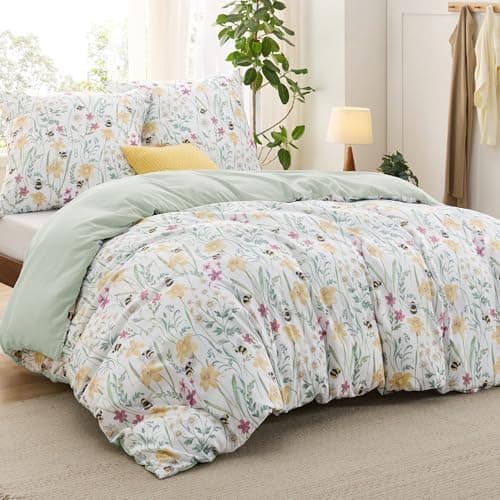 BEDSURE Bettwäsche-Set 135x200 (4-teilig) – Wendebettwäsche OEKO-TEX STANDARD 100 mit Reißverschluss, 2×80x80 Kissenbezü