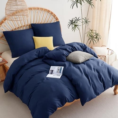 WAVVE Bettwäsche 135x200 – 4‑teiliges Mikrofaser‑Set Anthrazit (inkl. 2×80×80 cm Kissenbezüge) mit Reißverschluss, OEKO‑