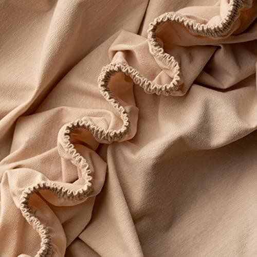VelvetHome Spannbettlaken 120 x 200 cm – 100% gekämmte Baumwolle (Jersey), passend für Matratzen bis 25 cm