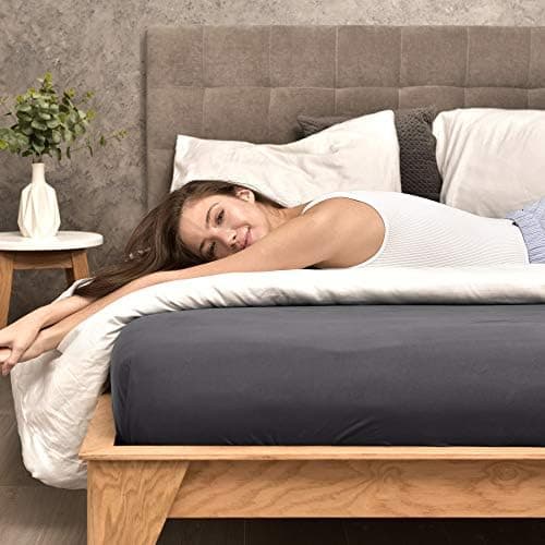 leevitex® Spannbettlaken 180x200–200x200 cm | 100% Jersey-Baumwolle | für Matratzen bis 25 cm