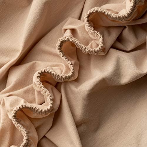 VelvetHome Spannbettlaken 120 x 200 cm – 100% gekämmte Baumwolle (Jersey), passend für Matratzen bis 25 cm