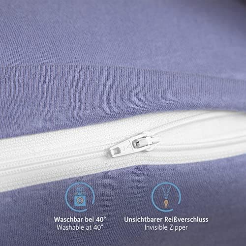 Komfortec Kissenbezüge 2er Set – 100% Baumwolle Premium Jersey (150 g/m²), superweich – OEKO‑TEX STANDARD 100