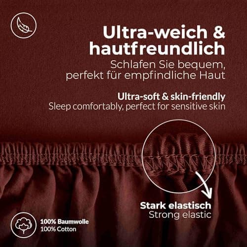 etérea Jersey-Spannbettlaken 80x200 cm Weiß – 100% Baumwolle, OEKO-TEX MADE IN GREEN & STANDARD 100