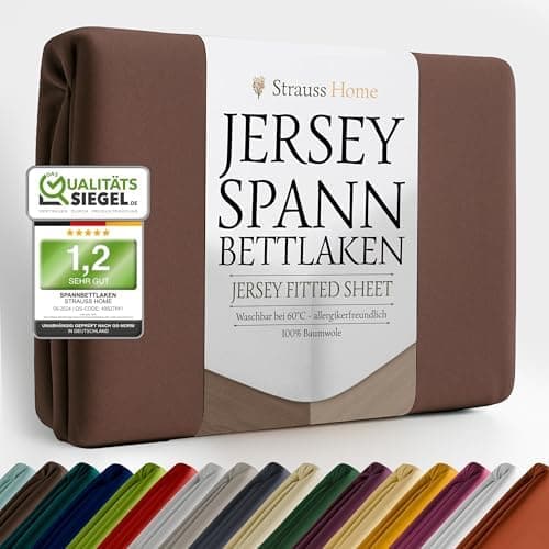 Jersey-Spannbettlaken / Spannbetttuch – 100% Baumwolle, 180x200–200x200 cm