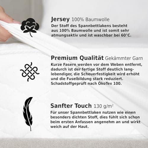 Mixibaby Spannbettlaken Jersey 100% Baumwolle – 180 x 200 cm, Hellgrau