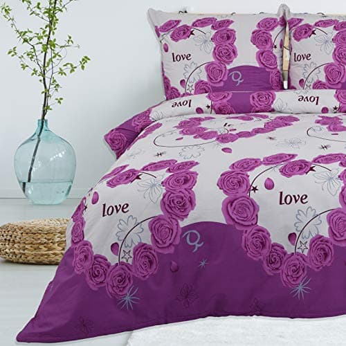 Buymax® Bettwäsche 200x200 3‑teilig (inkl. 2 x 80x80) – 100% Baumwolle Renforcé, OEKO‑TEX STANDARD 100