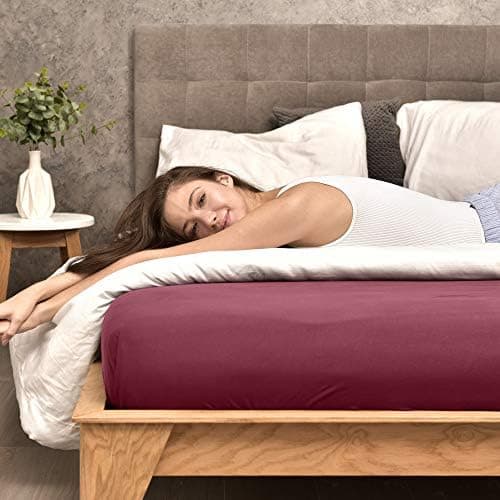 leevitex® Spannbettlaken 180x200–200x200 cm | 100% Jersey-Baumwolle | für Matratzen bis 25 cm