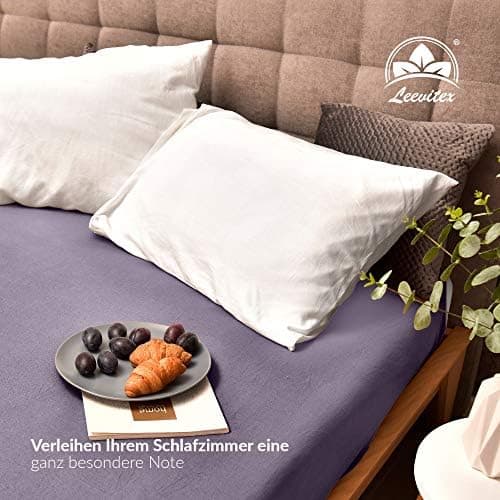 Premium Spannbettlaken – 97% Mako-Jersey-Baumwolle, 3% Elasthan | Boxspringbett-geeignet 90×200–100×220 cm